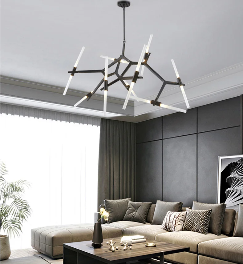 

Villa tree branch lamp Post modern designer Nordic led chandelier tree fork restaurant chandelier villa tree fork Chandelier