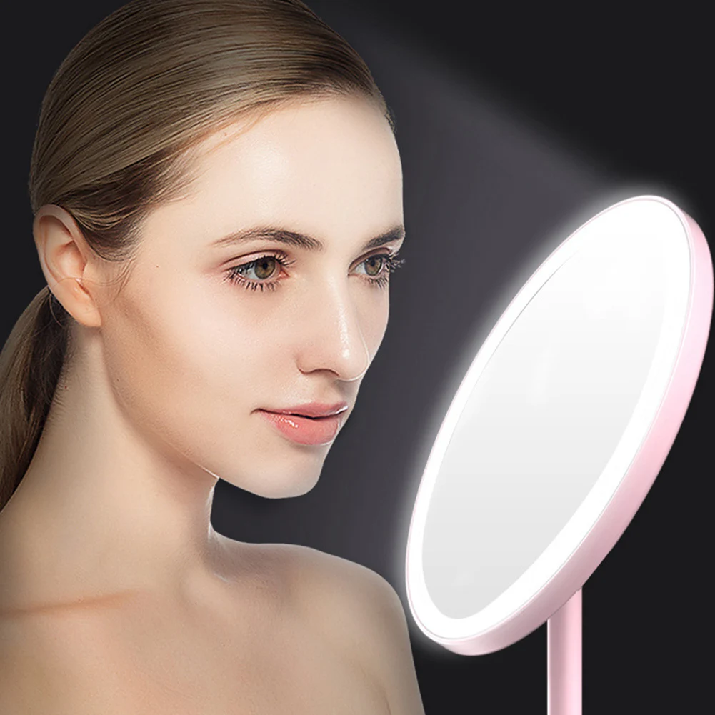 

Adjustable Rechargeable LED Makeup Mirror Daylight Cosmetic Desktop Lamp Smart Fill Light Beauty Dormitory Makeup Bath Room