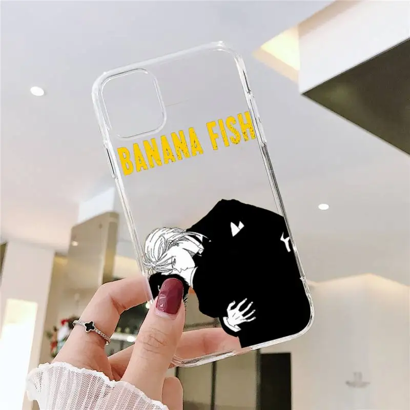 

Banana Fish Anime Phone Case For iphone 12 11 8 7 6s 6 5 5s 5c se plus mini x xs xr pro max Transparent soft