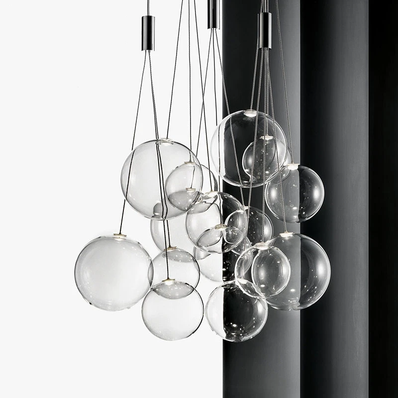 Скандинавский стеклянный подвесной светильник с пузырьками s ing Cafe для столовой