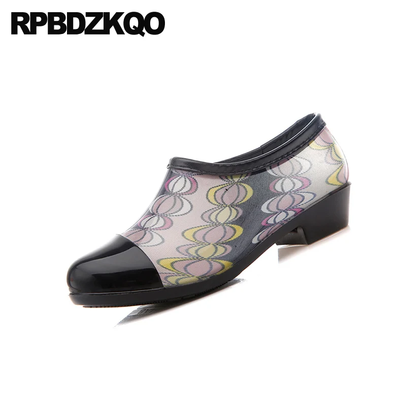 Недорогие женские ботильоны из ПВХ без шнуровки коллекция 2021 года массивная