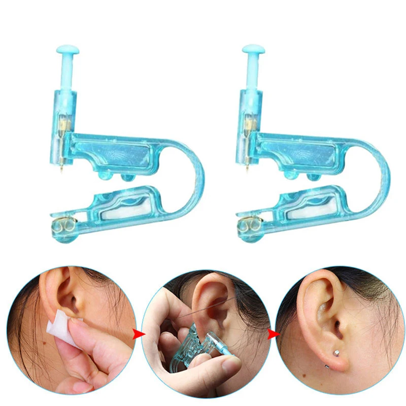

1pc Asepsis Ear Piercing Gun Earlobe Piercer Tool Puncher Disposable Pain Less
