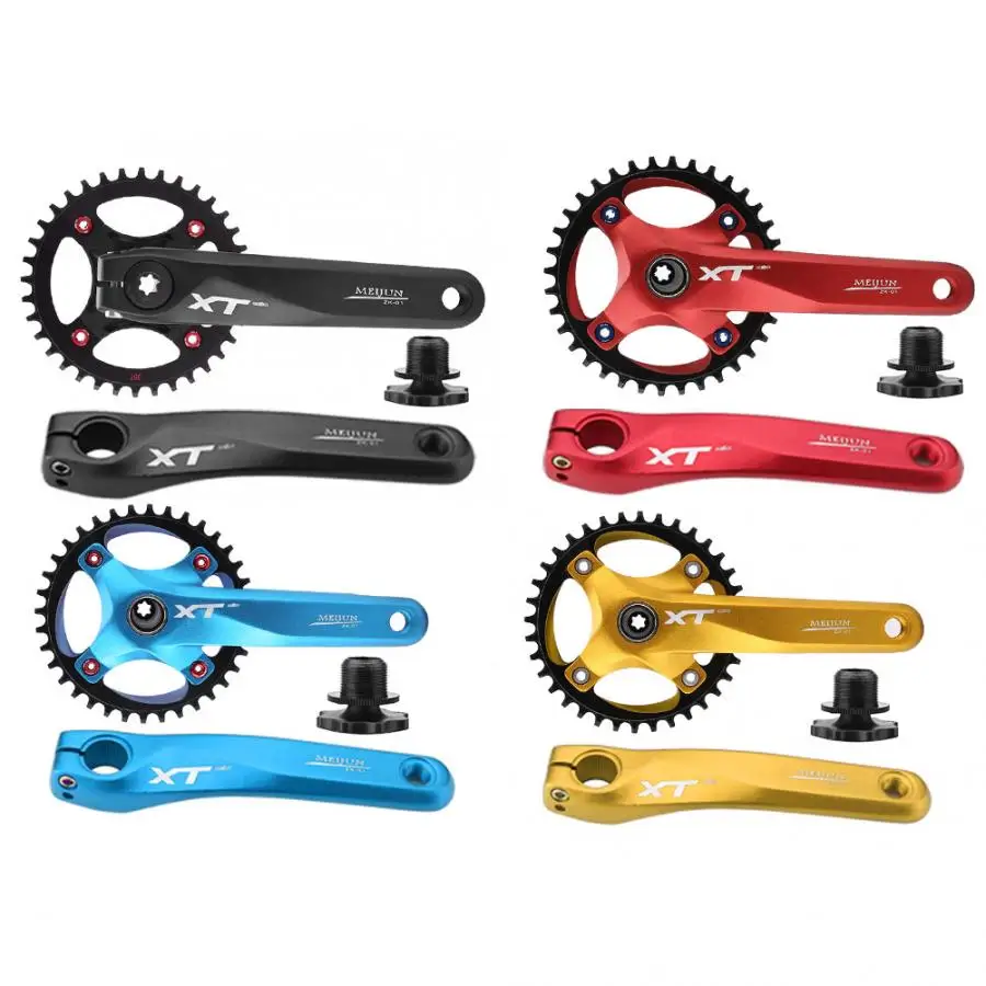 MEIJUN Bicycle BCD 104 Crankset 170mm for MTB Road Bike Crank Chainwheel Single Narrow Wide with Bottom Bracket BB Sprocket | Спорт и