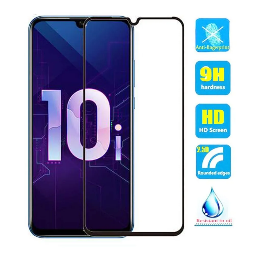 Защитное стекло с полным покрытием экрана для HuaWei Honor 20 10 Lite 20i 10i V20 V10 закаленное