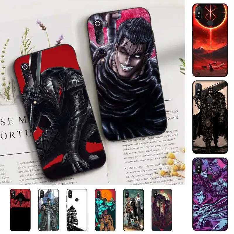 

FHNBLJ Berserk Guts Phone Case for Xiaomi mi 5 6 8 9 10 lite pro SE Mix 2s 3 F1 Max2 3