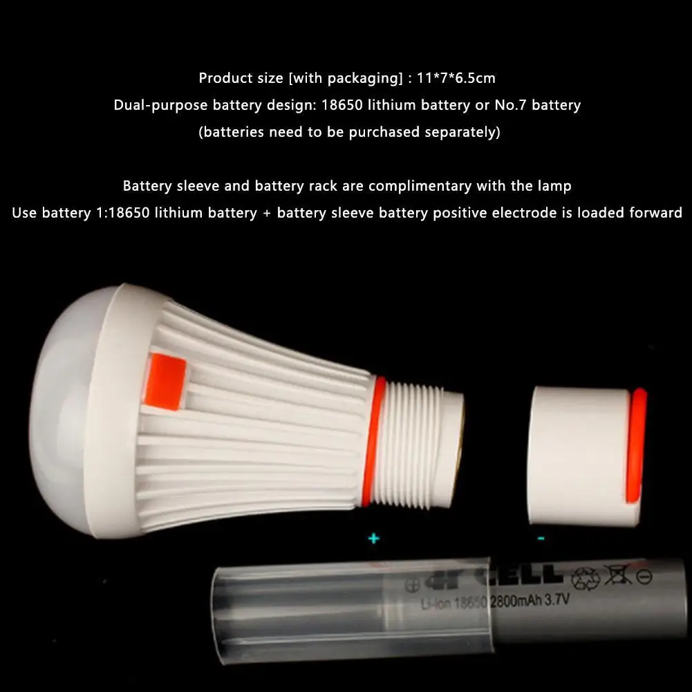 

ABS Portable Camping Tent Light Torch Lantern Flashlight Task LED Hanging Lamp Lighting S4X9