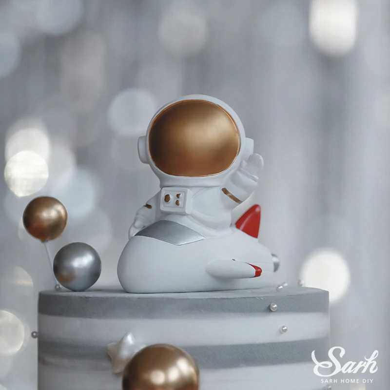 Луна космический корабль астронавт украшения ракеты о ребенок выпечки Топпер