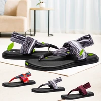 brand summer sandals women yoga sling retro shoes female elastic straps design flip flops women flats beach shoes big size 36 44