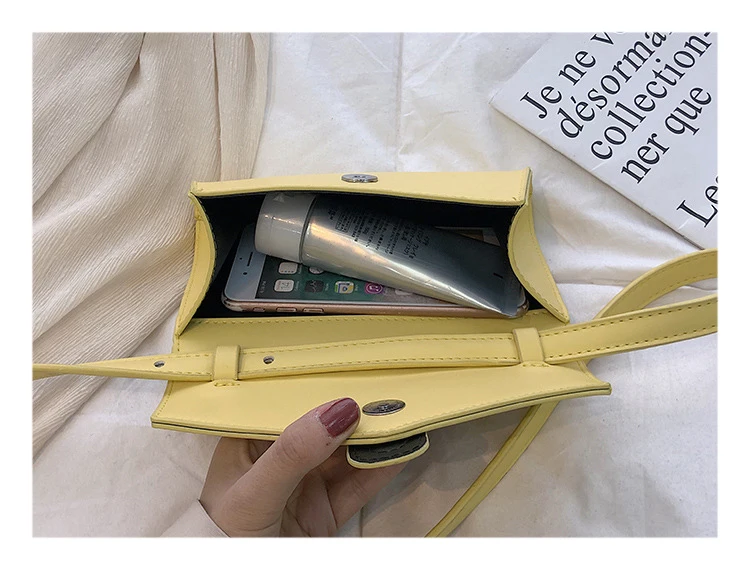 Fluorescent Color Envelope Bag For Ladies Retro High Quality Pu Leather Handbags Female Wome Elegant Korean Style Crossbody Bags