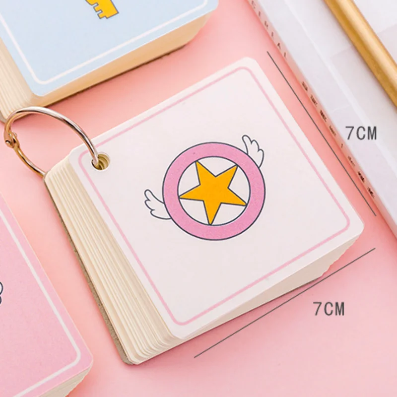 Stationery Key Wings Iron Ring Notebooks Student Blank Word Book Portable Pocket Book 100 Sheets Notebook Drawing School Supplie