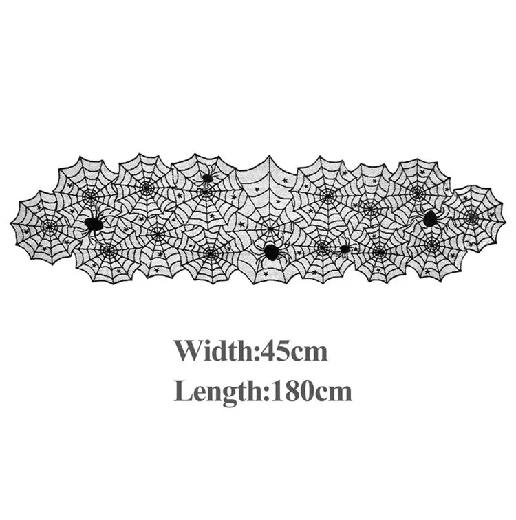 Table Runner HUIRAN вечерние украшения на Хэллоуин Тыква паук летучая мышь вечерние аксессуары в стиле хоррор Hallowen - Цвет: Table Runner