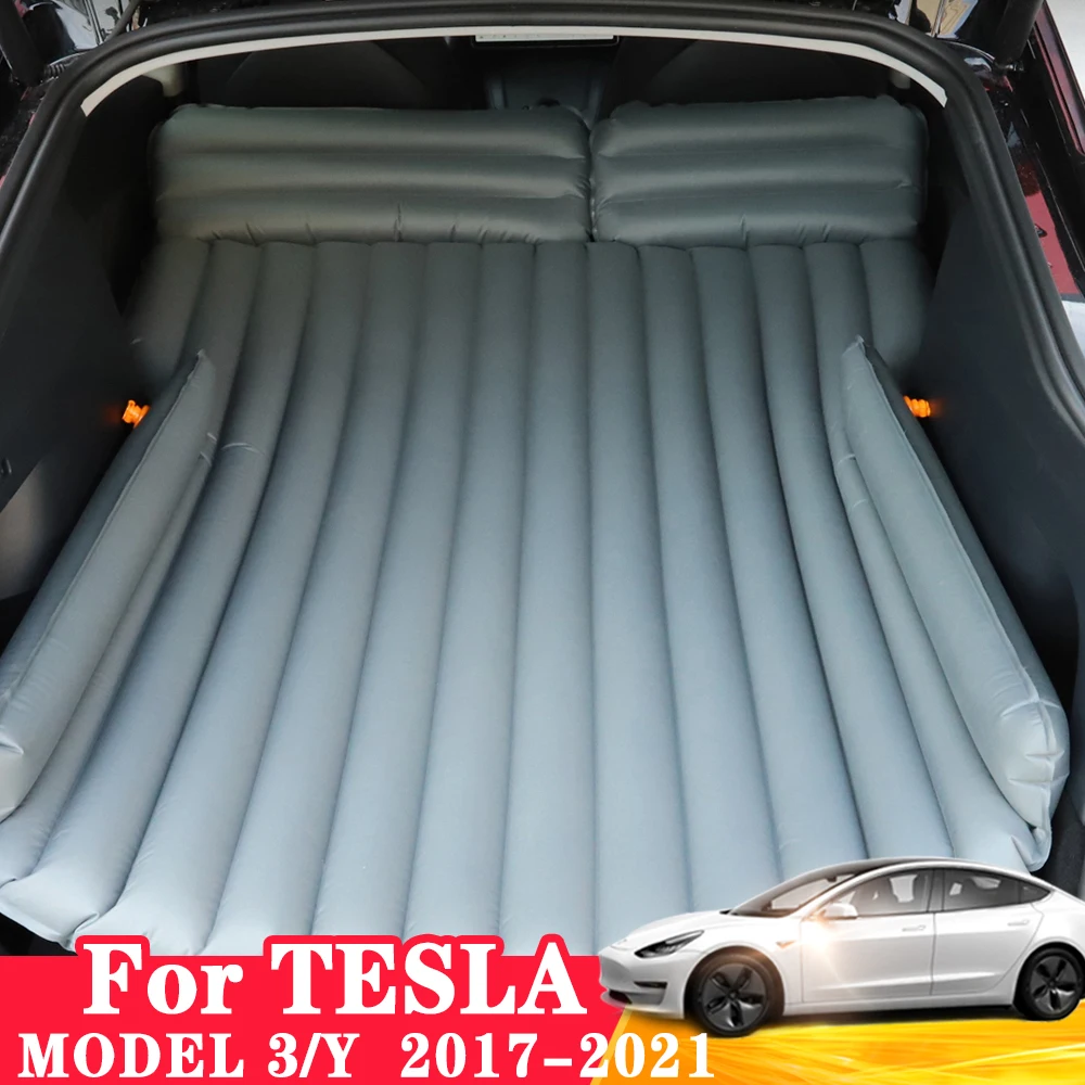 

For Tesla Model 3 Model Y Car Interior Function Accessories model3 2021 Outdoor Camping Inflatable Mattress Travel Bed