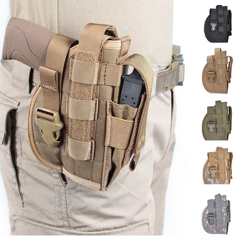 

Nylon Tactical Advanced Universal Gun Holster Right Hand Molle Modular Pistol Holster Combat Airsoft Waist Belt Holster