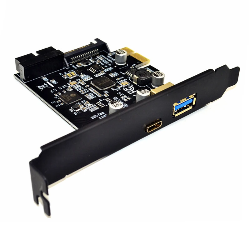 En-Labs PCI-e на 4 порта USB 3,1 GEN 1(5 Гбит/с)(usb type-C+ usb type A w/внутренний 19Pin USB 3,0 Dual port) PCI Express Card