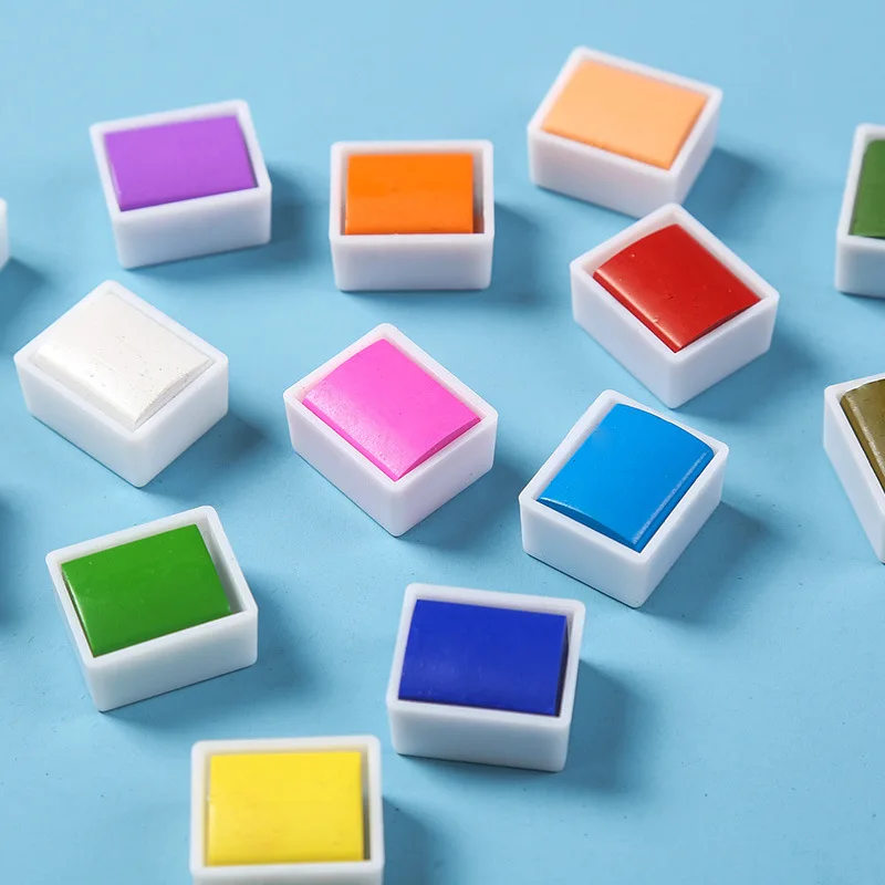 

2021 Новый 36/48 цветов перламутровый однотонный акварельный пигмент концентрат для ногтевого дизайна Цветущий подпакет студенческие художес...