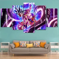 5 piece art canvas print painting dragon ball z goku animation 5 panel poster wall decoration 5 picture for living room cuadros