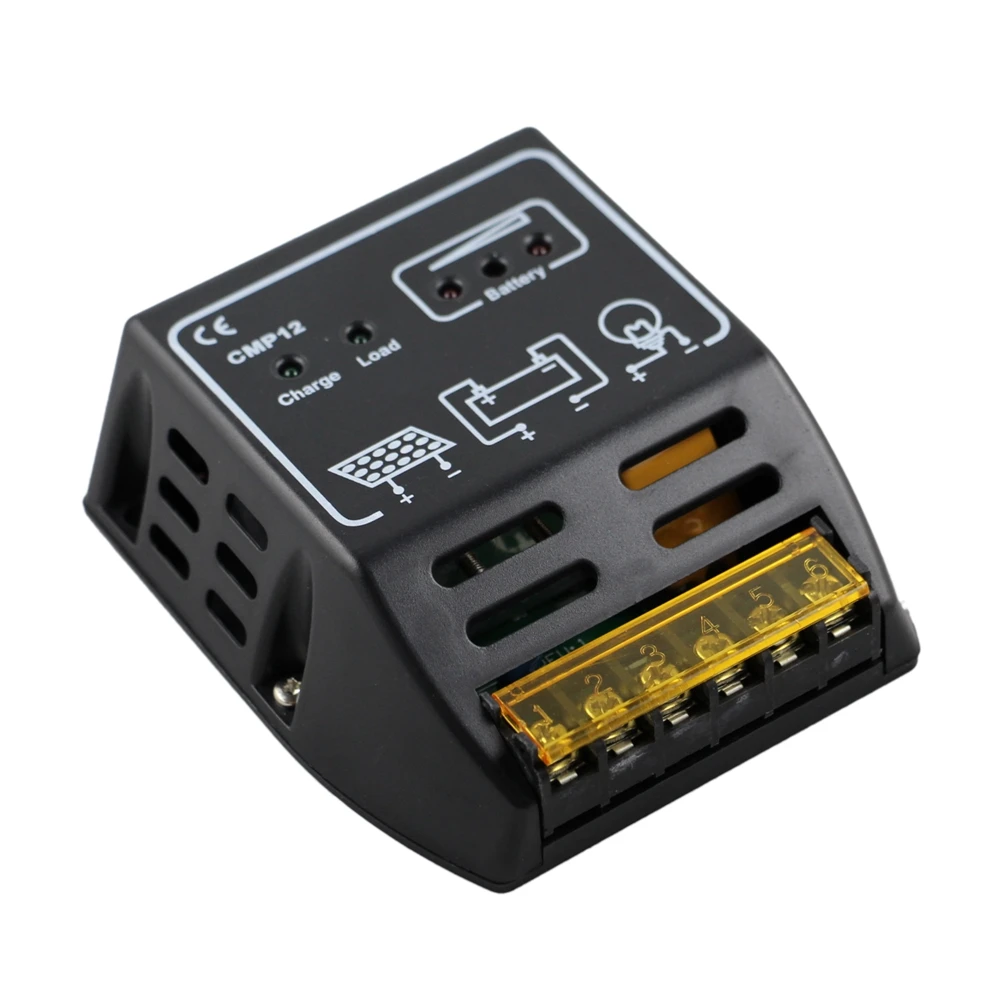 Контроллер заряда солнечной батареи PowMr CMP12 PWM 12 В 24 автоматический регулятор для