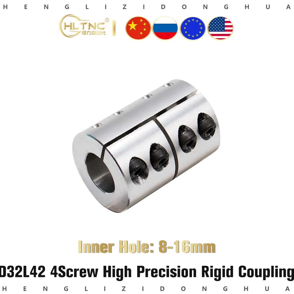 1PC Diameter 32mm Length 40mm 4 screw Clamping Rigid Coupling Aluminum For Engraving Machine Shaft Coupler Motor Connector - купить по