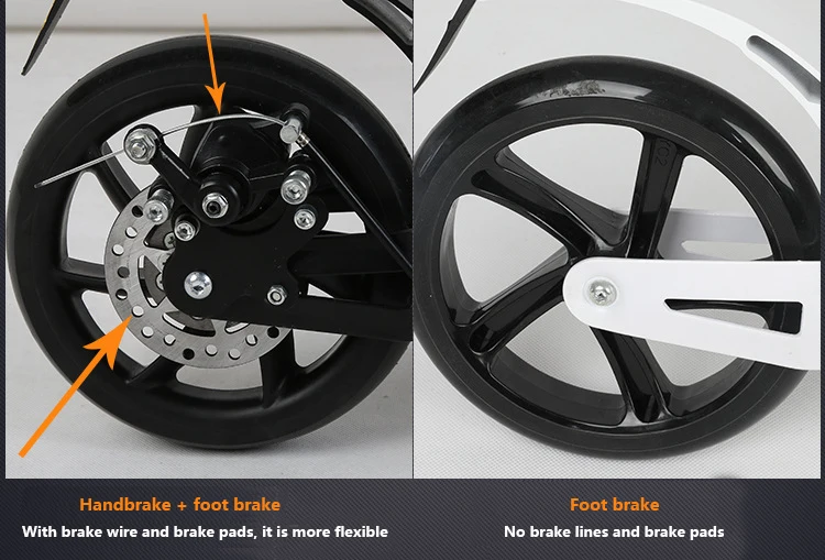 Прямой самокат для взрослых полностью алюминиевый складной подъемник
