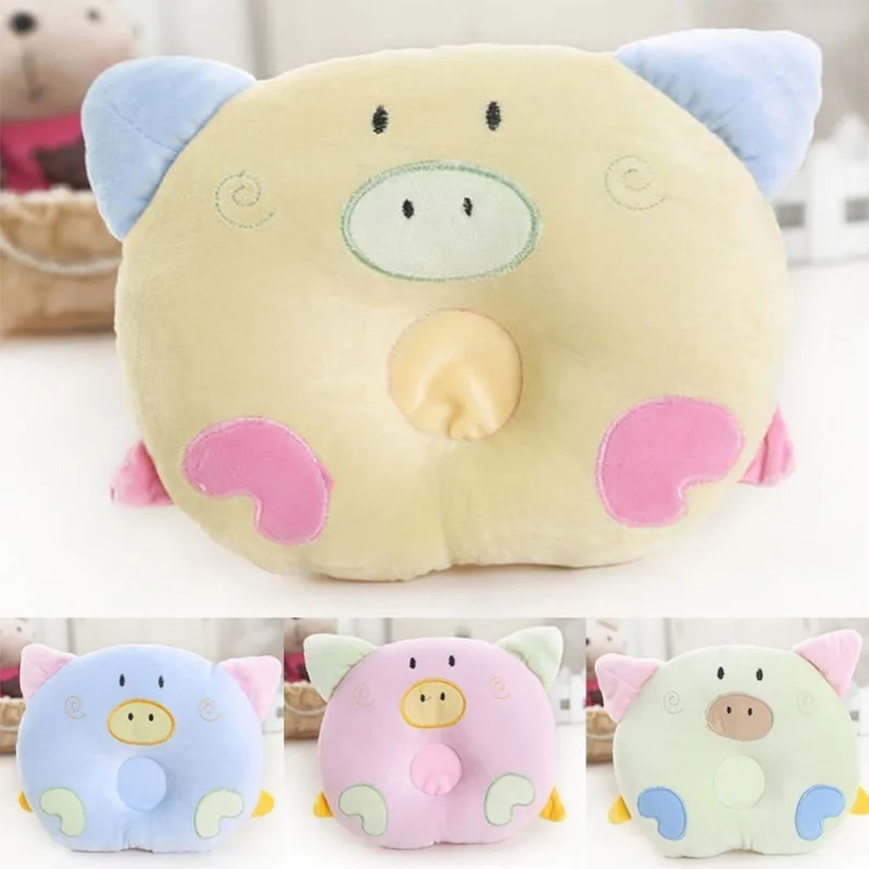 

2019 Newborn Infant Baby Pillow Sleeping Support Prevent Flat Head Cushion Plush Animal Shape Cute Soft Pillow