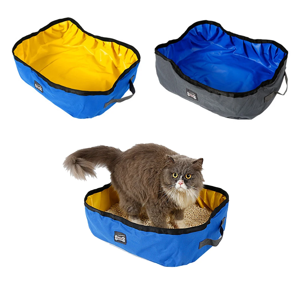 

Foldable Cat Litter Box Anti Splash Cat Pet Toilet PVC Waterproof Outdoor Travel Toilet For Puppy Cats Home Sand Box Supplies