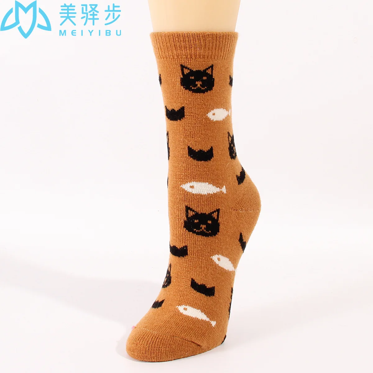 Puppy Small Fish Cartoon Wool Socks 12 PAIRS PER SET Soft Comfortable Hot Women's Socks FOR Winter