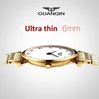 Женские кварцевые часы GUANQIN, ультратонкие, под стальное платье, 6 мм