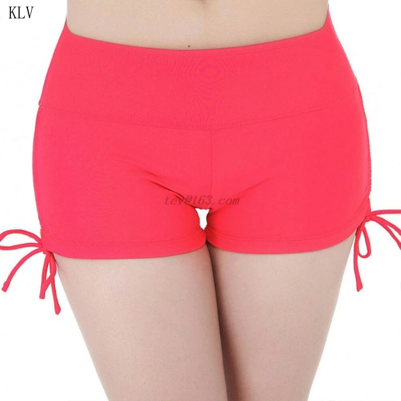Женские летние пляжные шорты с высокой талией для спортзала плавания