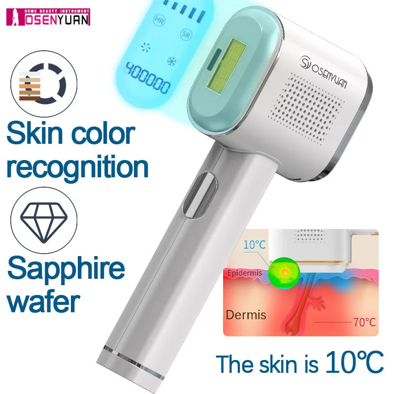 

Osenyuan Pulsed Light Epilator Women Permanent IPL Photoepilator Automatic Detection Skin Sapphire Laser Hair Removal Machine