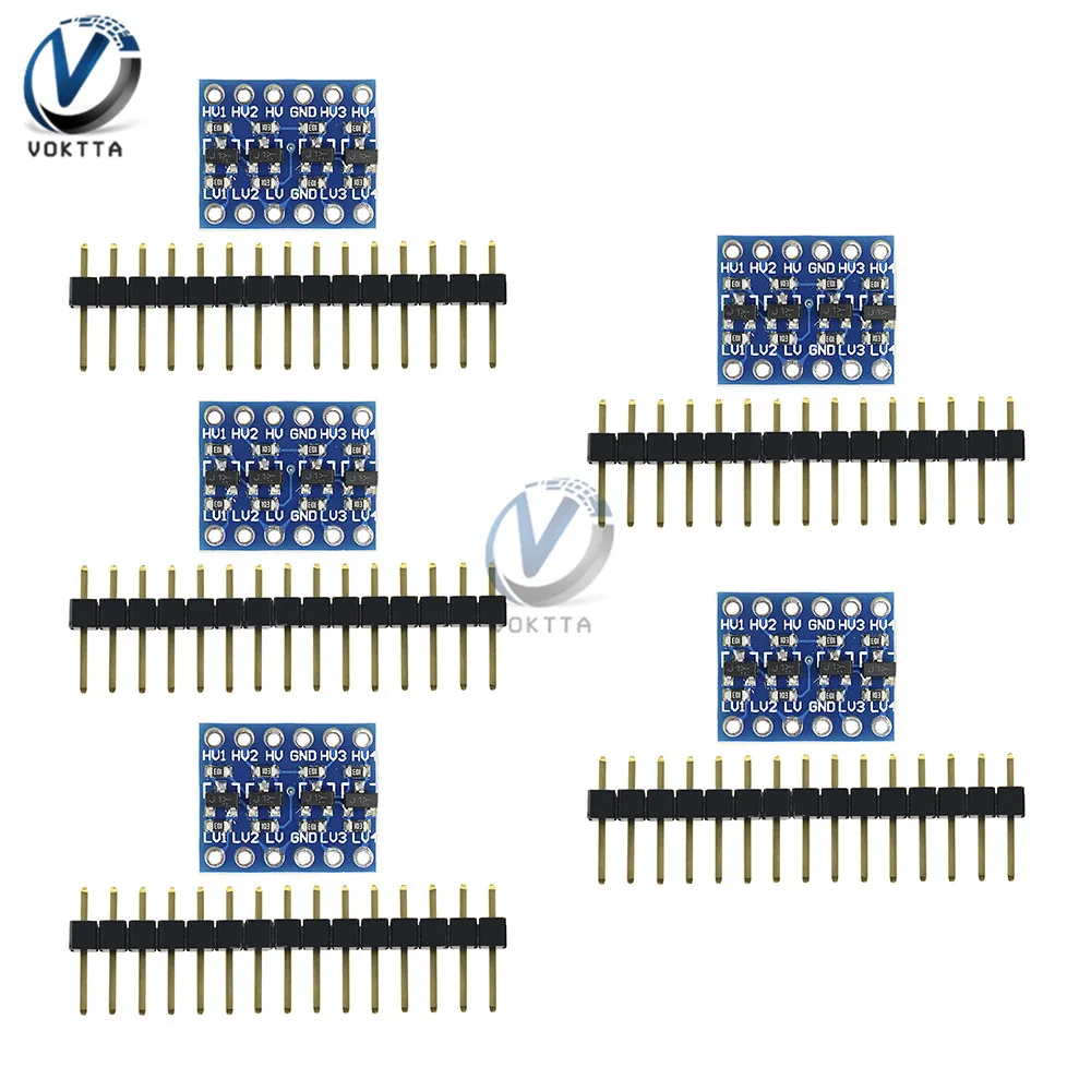 5 шт. 4 канальный IIC I2C Модуль преобразователя логического уровня CH 5V до 3 V Bi плата