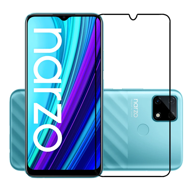 

25 Pcs/Lot Full Cover Screen Protector For Realme Narzo 30A Scratch Proof Protective Film Tempered Glass For Realme Narzo 30A