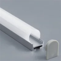 2.5m/pcs Hot Sale led extrusion aluminum profile with curve cover for 2835/5050/5630 flexible strip
