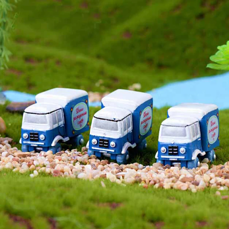 

Mini Micro Small Trucks Miniature House Fairy Garden Home Decoration Bonsai Terrarium Ornament Landscaping Decor