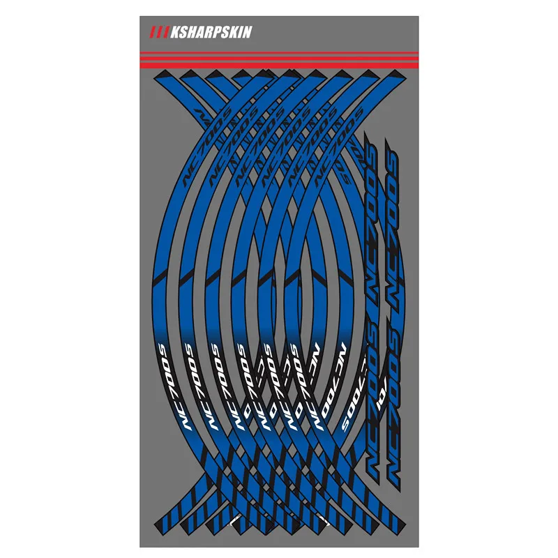 12 светоотражающих наклеек на ступицу колеса мотоцикла декоративные полосатые