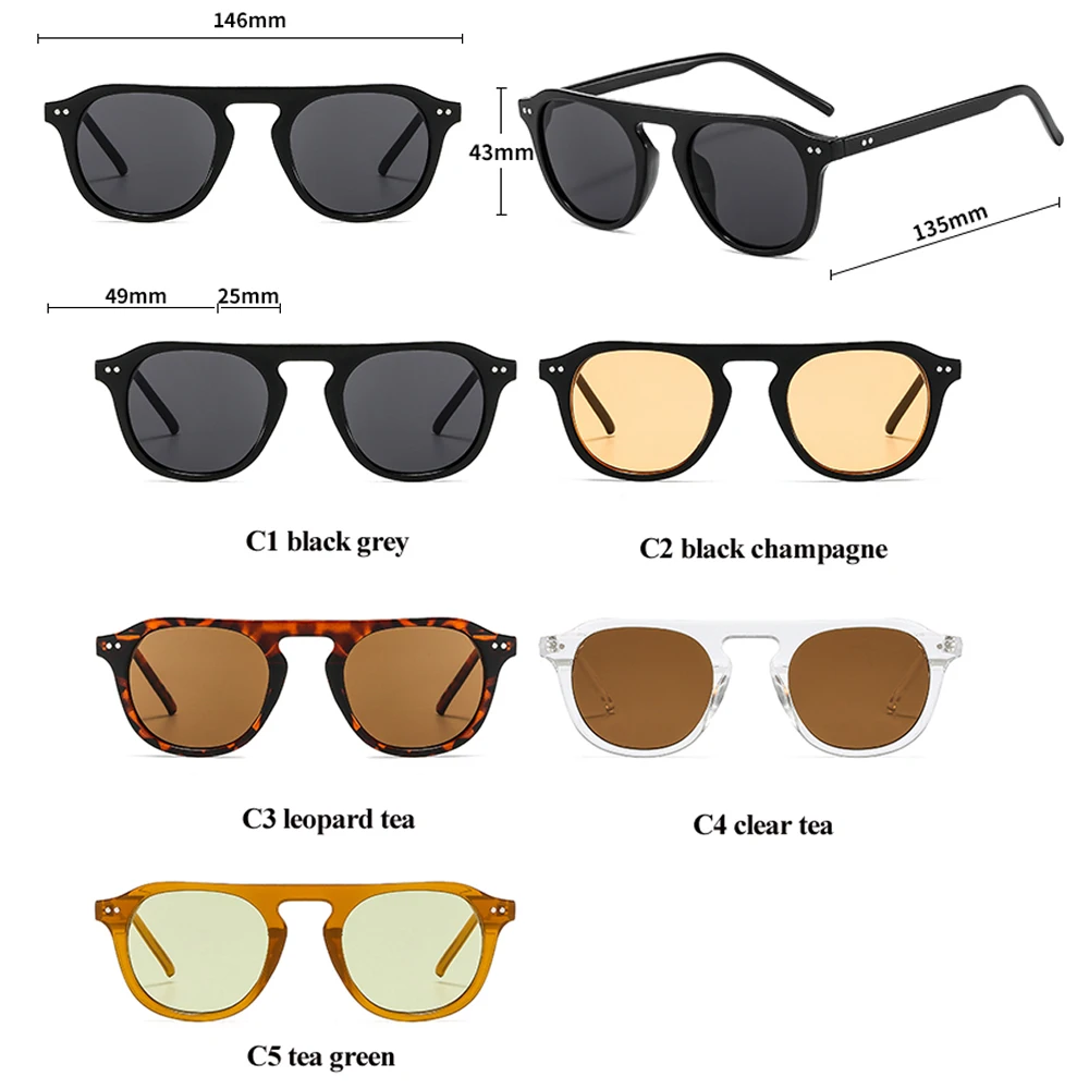 

LongKeeper 2021 New Round Sunglasses Men Women Style Punk Brand Design Retro Leopard Frame Sun Glasses UV400 Okulary