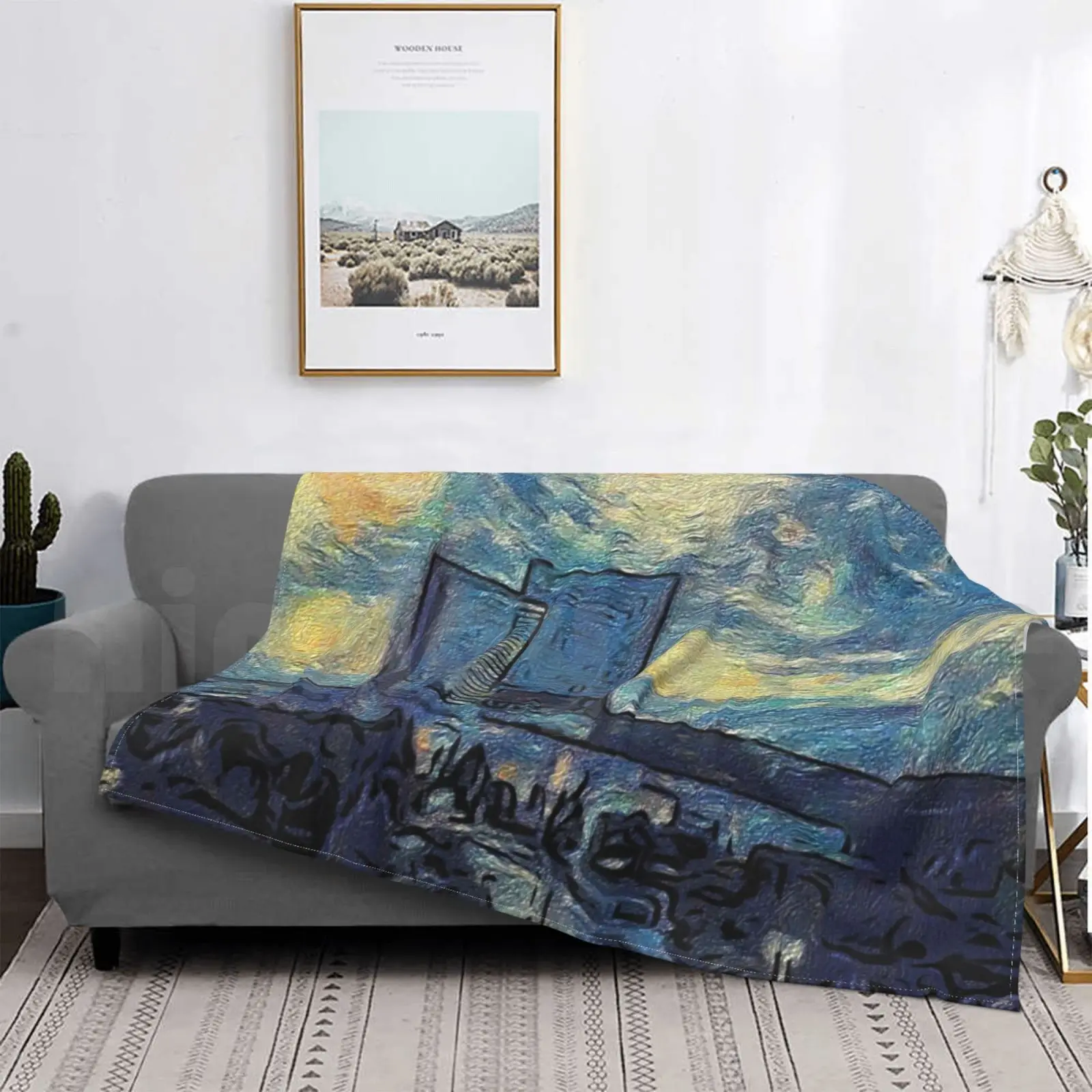 Звездная фотография супермягкая теплая тонкая картина Винсента Ван Гога