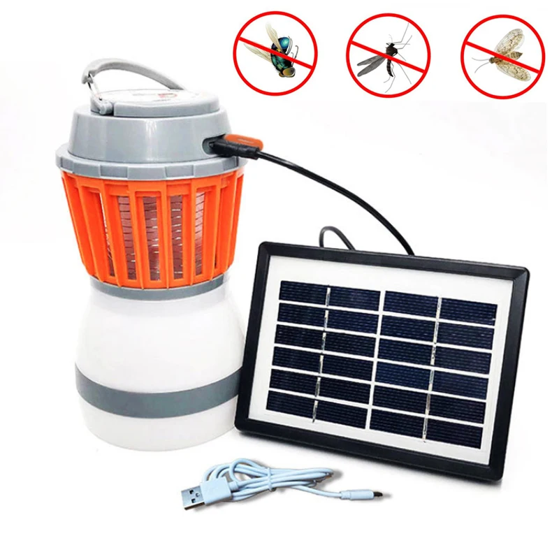 Солнечная приведенная в действие инсектицидная лампа мухобойка ловушка Кемпинг