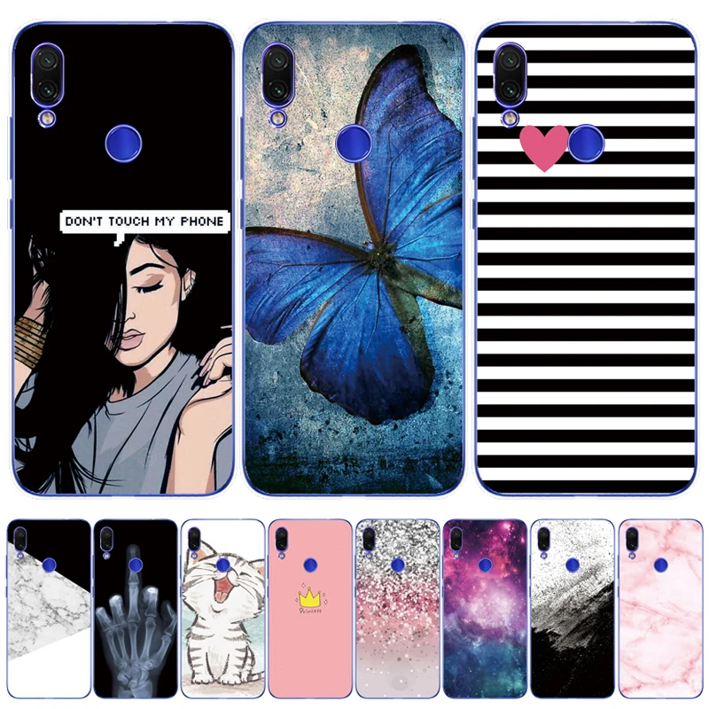 Чехол для Xiaomi Redmi Note 7 задняя крышка телефона Pro Capa мягкие силиконовые чехлы из ТПУ