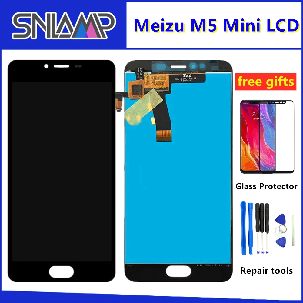 AAA Качество ЖК + рамка для MEIZU M5 Мини дисплей 5 2 дюймовый экран дигитайзер