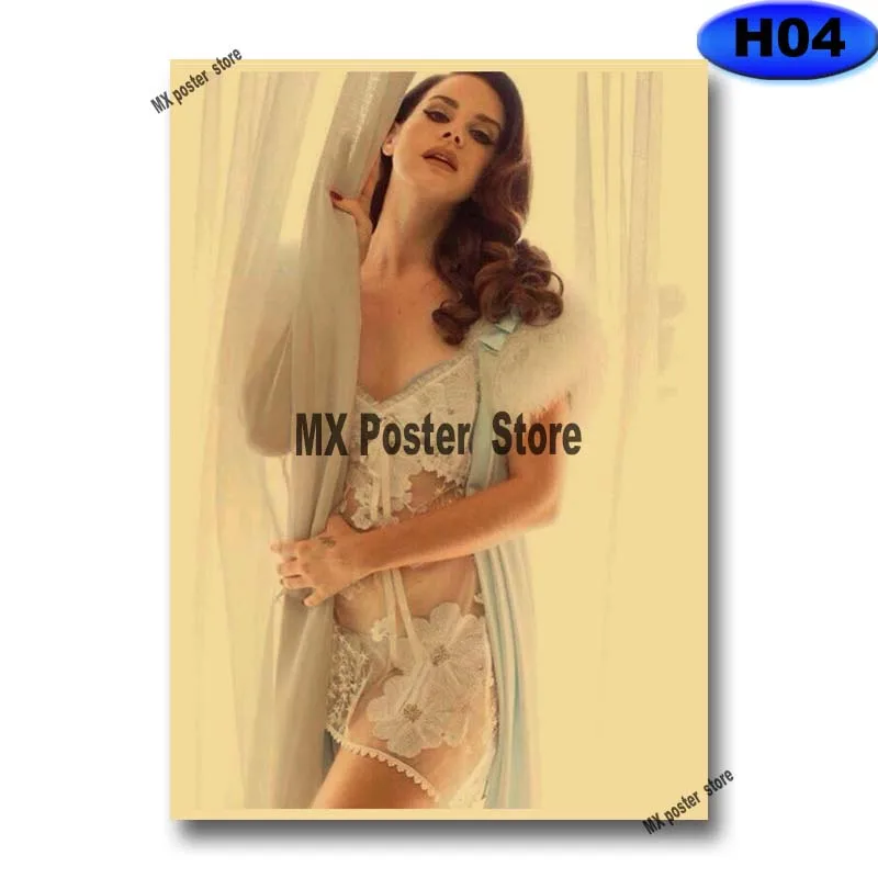 Постеры Лана Дель Рей из крафтовой бумаги в стиле ретро постер с HD-печатью для