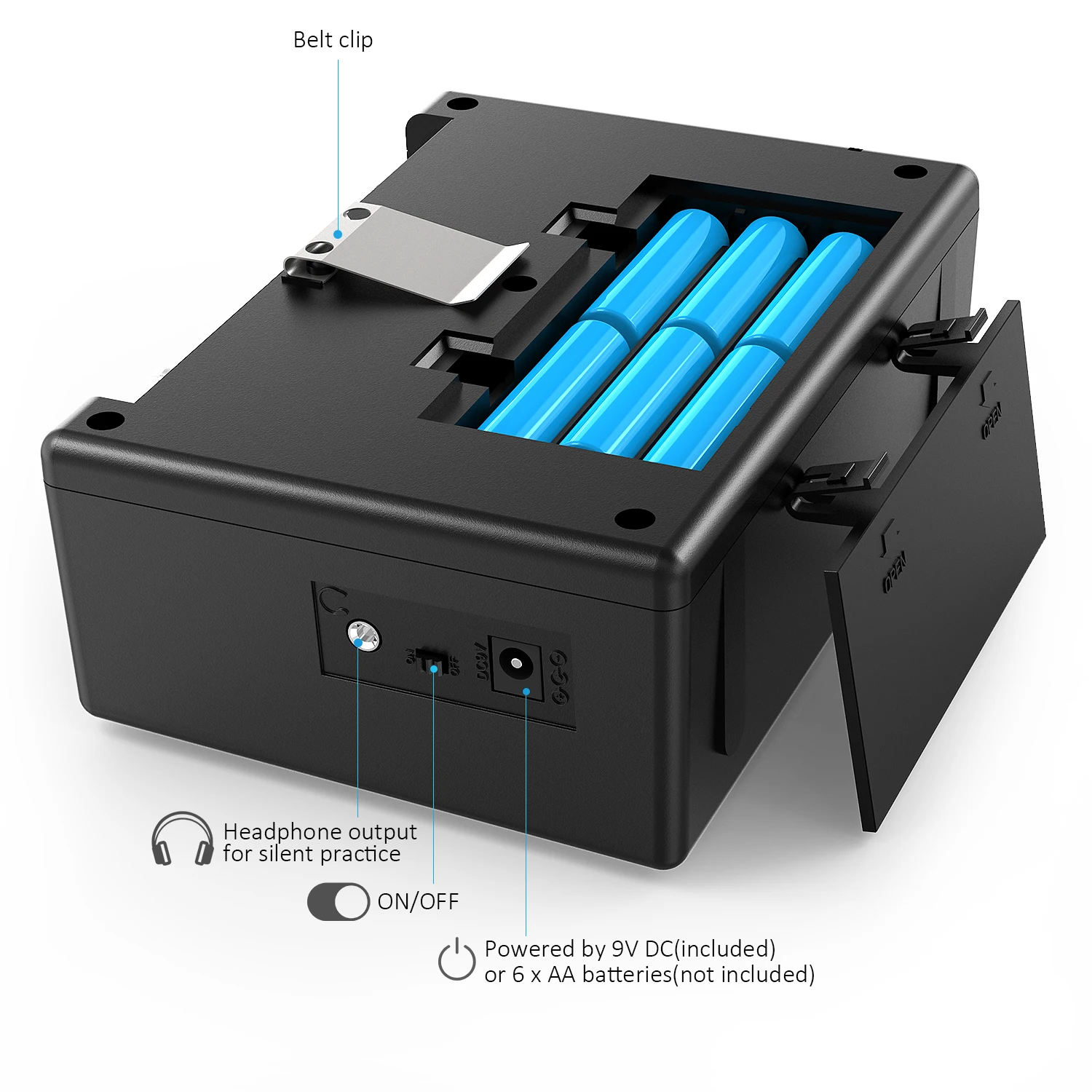 Усилитель гитары Ammoon POCKAMP встроенный мультиэффект 80 ритмов барабана поддержка