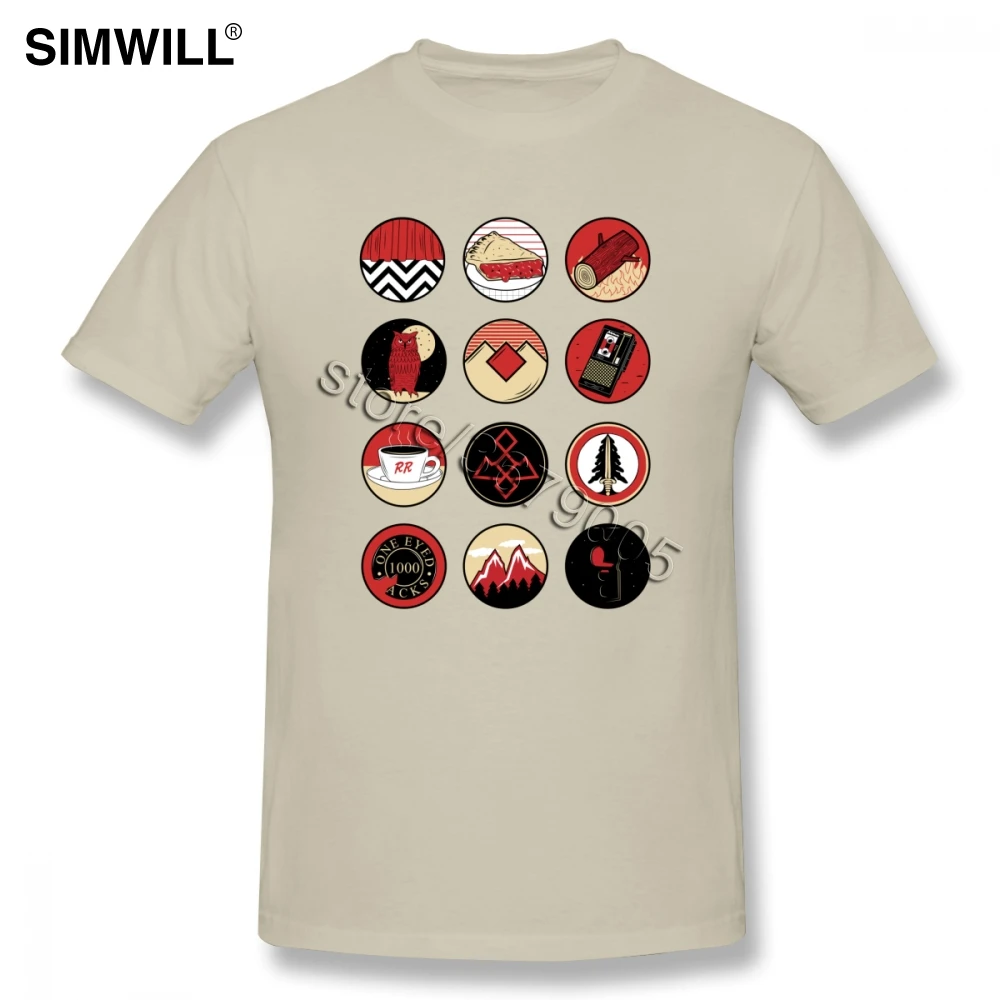 

Модная мужская футболка из эко-хлопка, футболки знаменитостей пикс, футболки с коротким рукавом и круглым вырезом, футболки с принтом Twin пик...