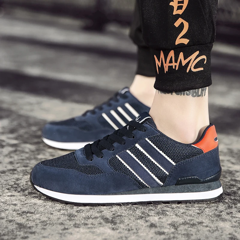 Мужские кроссовки для бега с сеткой мужская спортивная обувь Lac-up легкая удобные