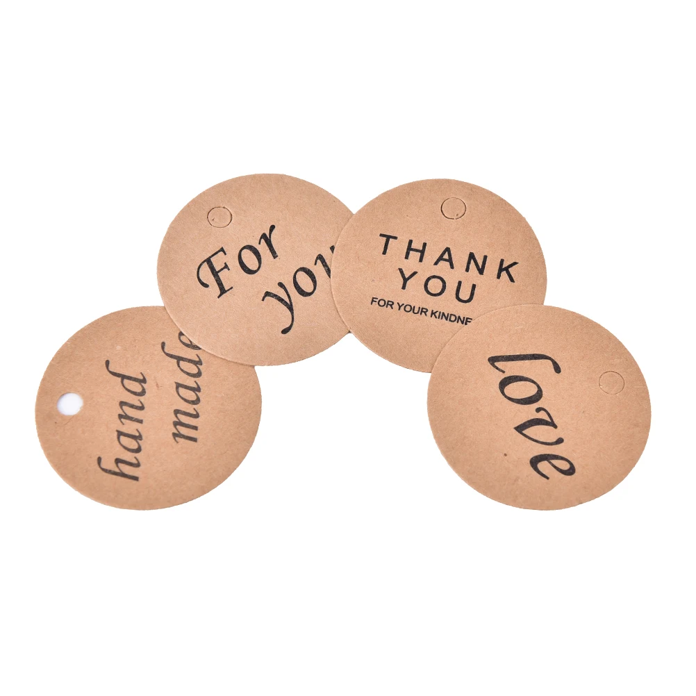 Мульти-Стили 100 шт./лот бирки из крафт-бумаги сделай сам пищевая этикетка в форме