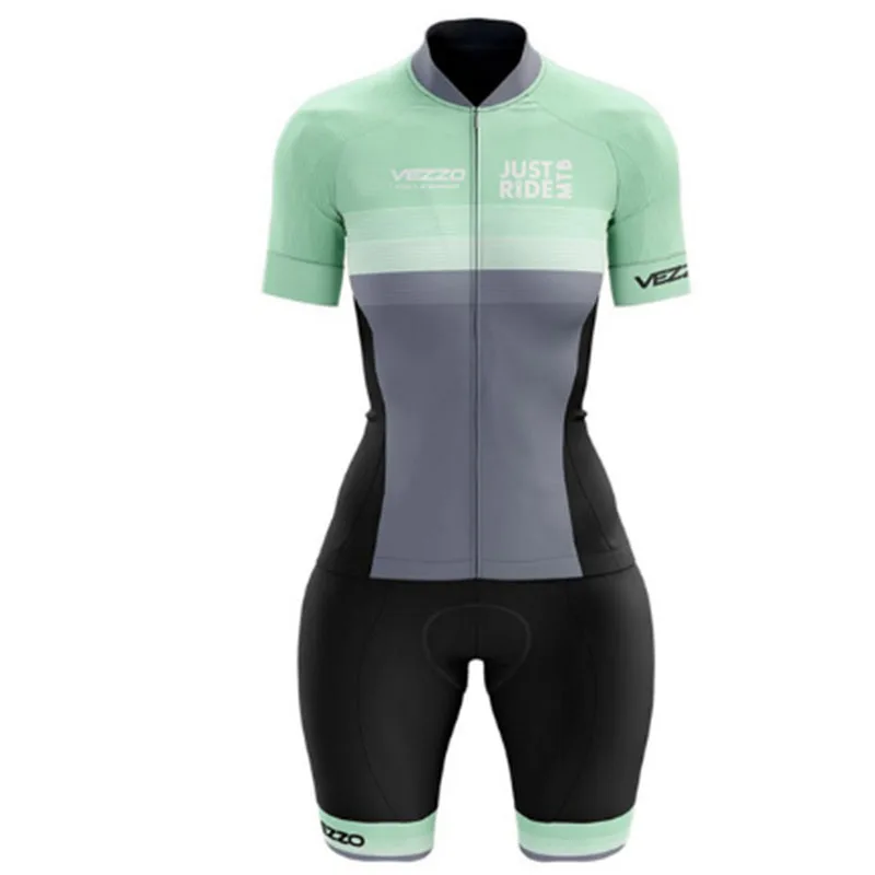 Female Cycling Monkey VEZZ0 Clothes Promotion Dress Summer Professional Triathlon Uniforme Bike Outfit Short Sleeved |