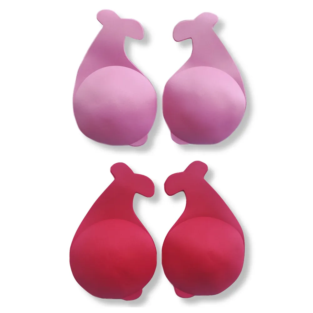 

Lucky Dolphin 2 Pairs Women Lift Nipplecovers Rabbit Strapless Backless Bra, Self Adhesive Silicone Invisible Bra
