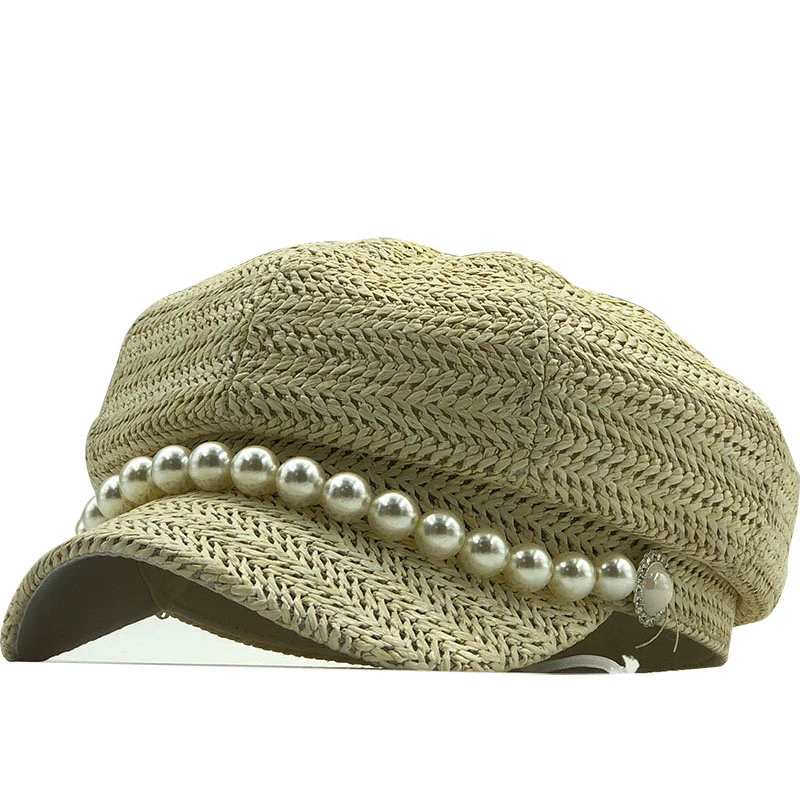 Весенне-летние шляпы от солнца для женщин одноцветная восьмиугольная кепка Newsboy