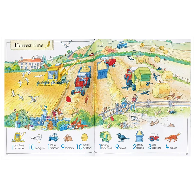 

Original Children Popular Science Books The Usborne Big Book of Things To Spot Colouring English Activity Picture Book for Kids