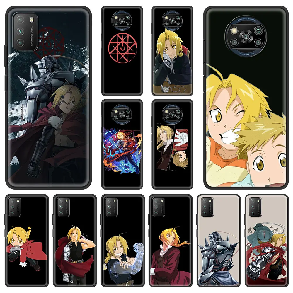 

Цельнометаллический чехол для телефона с аниме-алхимиком для Xiaomi Mi Poco X3 NFC M3 Pro F3 Note 10 Lite 11 Ultra 10T Pro 5G 9T роскошный мягкий чехол