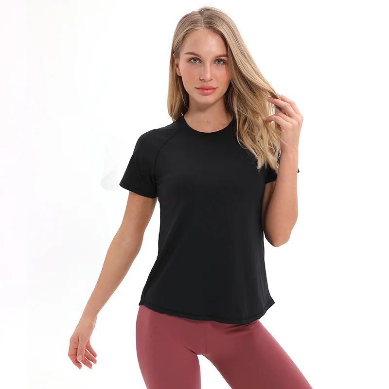 

Women Yoga T-Shirt Short Sleeve Casual Breathable Quick-Drying Fitness Exercise Sports Leisure Fitness Yoga Clothes Sportswear